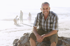 man at the beach