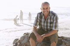 man at the beach